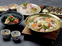 Mizutaki hot pot with wasai