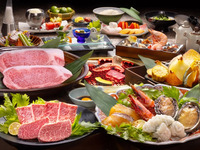 【6～8月晚餐】阿波牛與海鮮炭火燒烤套餐