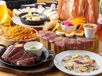 中山高原黒牛イチボのステーキがメインのスペシャルコース90分Lo飲放題付き