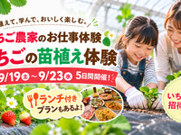 ★いちごの苗植え体験～ジェラートのおやつ付き～