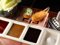 [Lunch Course] 5,000 yen (14 skewers of our special dinner selection / mini Inaniwa udon included / reservations required by the day before) Groups of 4 or more will be given priority seating in a private room.