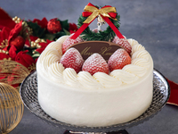 クリスマス ストロベリーショートケーキ（丸） 6号（直径 約18cm）