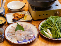 Delighted standard recommended yellowtail shabu hot pot course plan
