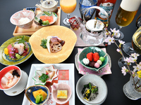 春の旬会席と季節の美酒プラン　　150分飲み放題付