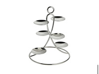 Irkola small confectionery stand (ERCUIS pure silver petit four stand) 6 small dishes