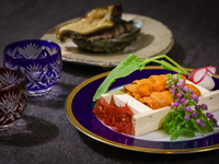VIP course (grilled abalone, Hokkaido sea urchin) 