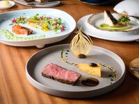 <Menu Terrace>メインは黒毛和牛・お魚料理を含むWメインの全5品+デセール12,000円