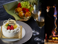 【1日1組限定オプション】Dinner  アニバーサリープラン  お一人様5,000円