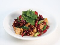 ﾃｲｸｱｳﾄ95.二種の四川唐辛子と鶏肉の炒め