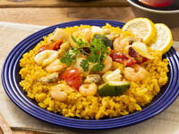 スキレットで焼く魚介のパエリア(37g)※1名分価格/2名分より注文可能※ガーリックライス付き