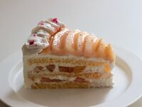 桃のショートケーキ