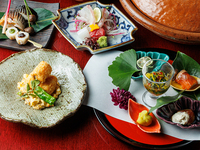 【ランチ限定】鯛飯付きミニ懐石「萌黄色（もえぎいろ）コース」_テーブル席