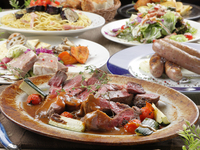 Popular selection: High-temperature grilled beef steak and large sausage