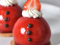 【ベイクプレート】  いちごのサンタムースセット(ドリンク付き)