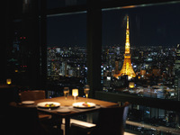 12/19～12/25限定【Xmas Course】東京タワー窓際席確約！グラスシャンパン付！