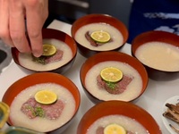 [Seasonal Country Kappo Course + All-You-Can-Drink] Enjoy Yamagata country cuisine with all-you-can-drink draft Gassan Beer, Yamagata sake, and other drinks. Includes a 6-course meal with a soup containing taro. (Appetizers are included in the course menu.) (Serving time is 2.5 hours.) (Drink orders will be accepted 30 minutes before closing.)