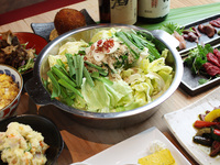 ◆博多もつ鍋＆串焼き「プレミアムコース」　全１１品・２ｈ飲放付