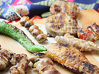 ◆Hakata Kushiyaki "Elegant Course" 10 dishes in total, 2 hours all-you-can-drink included