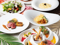 [Gourmet Lunch] 9 dishes and 6 plates including "Grilled carefully selected beef x grilled red sea bream with herbs and breadcrumbs x truffle-scented Parmesan cheese risotto"