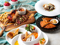 [Lunch] A course menu of the most popular dishes, including 8 dishes and 5 plates of grilled beef skirt steak and chicken thigh churrasco with cheese risotto