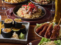 Includes 3 hours of all-you-can-drink [Take: Shibuya Tongue-Swallow Course] from appetizer rolls to the main charcoal grilled dish, and finishing with garlic rice!