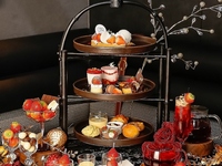 A luxurious afternoon tea filled with strawberries and chocolate