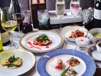 土日(祝)限定★1300円0FF◉月替りおまかせ9品7皿コース＋フリーフロー（飲み放題100分）