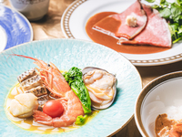 土日(祝)限定★1300円0FF◉プレミアム9品7皿コース＋フリーフロー（飲み放題100分）セット 