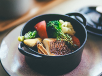 白身魚と浅利のアクアパッツア　ランチサラダ・スープ・パン付き