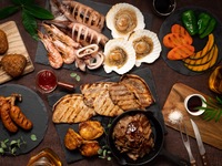 【シーサイドDXエリア】BBQ海鮮コース（ソフトドリンク飲み放題付き）