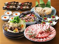 平日【入館料+宴会料理 】のお得なプラン「美明豚つゆしゃぶコース」