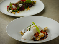 Menu déjeuner 4品ランチコース＋1ドリンク付き