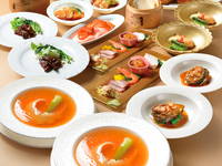 [Lunch] ARASHIYAMA course 7 dishes including 4 kinds of cold dishes, Peking duck, mini shark's fin soup, and Omi beef