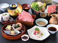 Lunch — Sukishabu Kaiseki “Matsu” (a sukiyaki–shabu-shabu style kaiseki course)