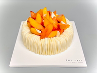 Peach muscat vanilla mousse cake