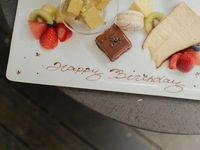 Dessert and fruit platter