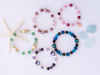 Making bracelets using natural stones (round stones)