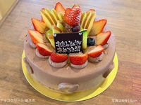 チョコクリーム (7号21cm）8~10名様前後用【基本形🎂】（上部のみフルーツ）【税別7,686円】