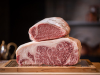 Steak and seafood grilled course