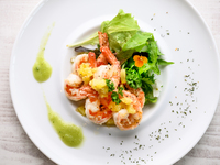 ハワイアンガーリックシュリンプ+ハーフビュッフェ