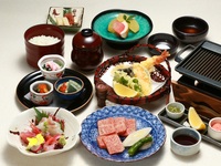 ランチ＆日帰り温泉プラン【飛騨牛鉄板焼き御膳】