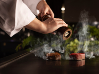 Omi beef loin steak course