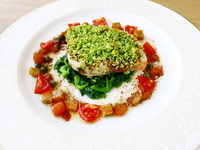 【8月限定ランチ】平日はハーフブッフェとセットがさらにお得！＼カジキマグロの香草パン粉焼き バルサミコ風味の焦がしバターソース／