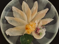 【カウンター】おまかせコース「初夏の代官」　握り8~10貫／料理4品ほど（稚鮎や穴子のお刺身など、初夏の食材が入ります）