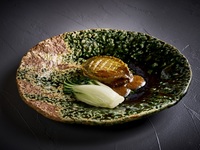 【Option】 Fresh Black Abalone Steak Hokkaido Yamanaka Dairy Farm Butter and Black Pepper Sauce