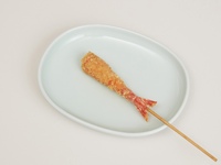 グルテンフリー串揚げ週末限定ランチコース（グルテンフリー串揚げ7串、グルテンフリーの一品料理、スープ、デザート）