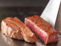 Iron plate steak course, 5 items total [Specially selected Japanese black beef sirloin 120g]