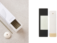 White Tea Incense Stick White Plate Set