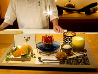 昼席  アニバーサリーコース（プレート付）　料理8品