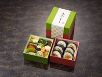 【栗林公園 掬月亭・日暮亭での昼食】天巻弁当（抹茶・お菓子付）